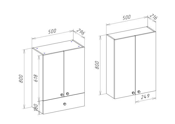 Шкаф подвесной Bellezza Лилия 50 4642406180014